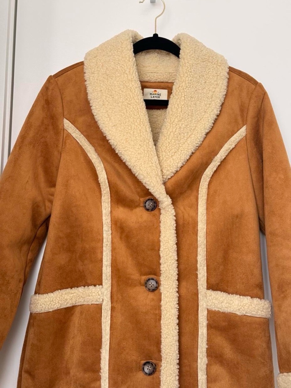 Marine Layer Penny Lane Faux Shearling Coat - Picture 5 of 6